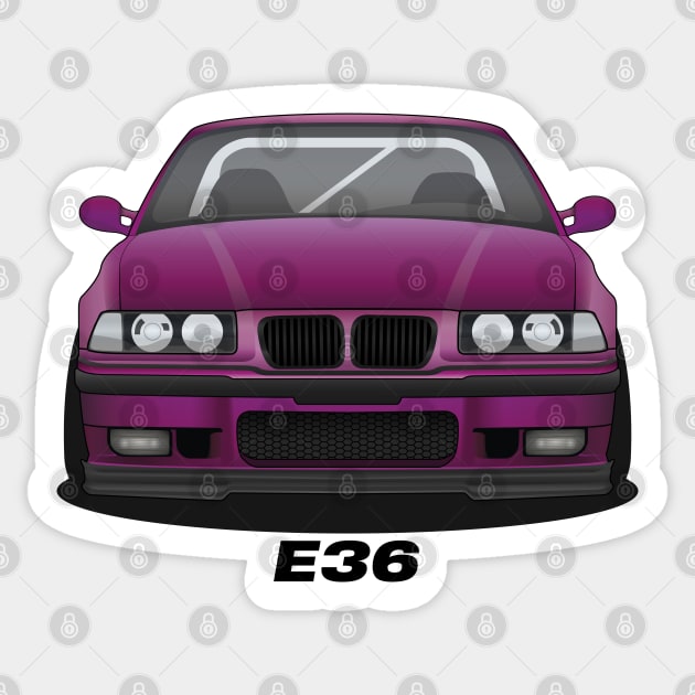 Purple E36 Sticker by turboosted